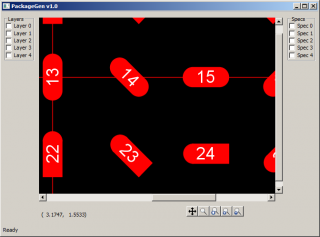 Screenshot of basic PackageGen canvas